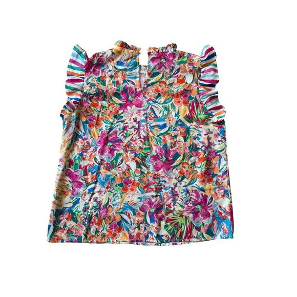 Flying Tomato TREAT YOU BETTER floral, tank top, size women’s large - Picture 4 of 9